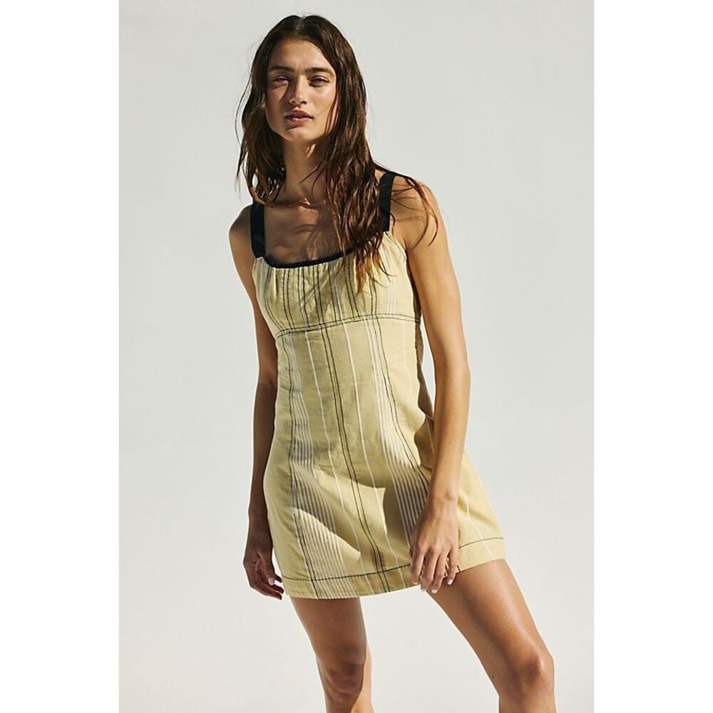 Free People Free-Est Sailor Mini Dress Babydoll Stripe Print Cotton S NEW 284668